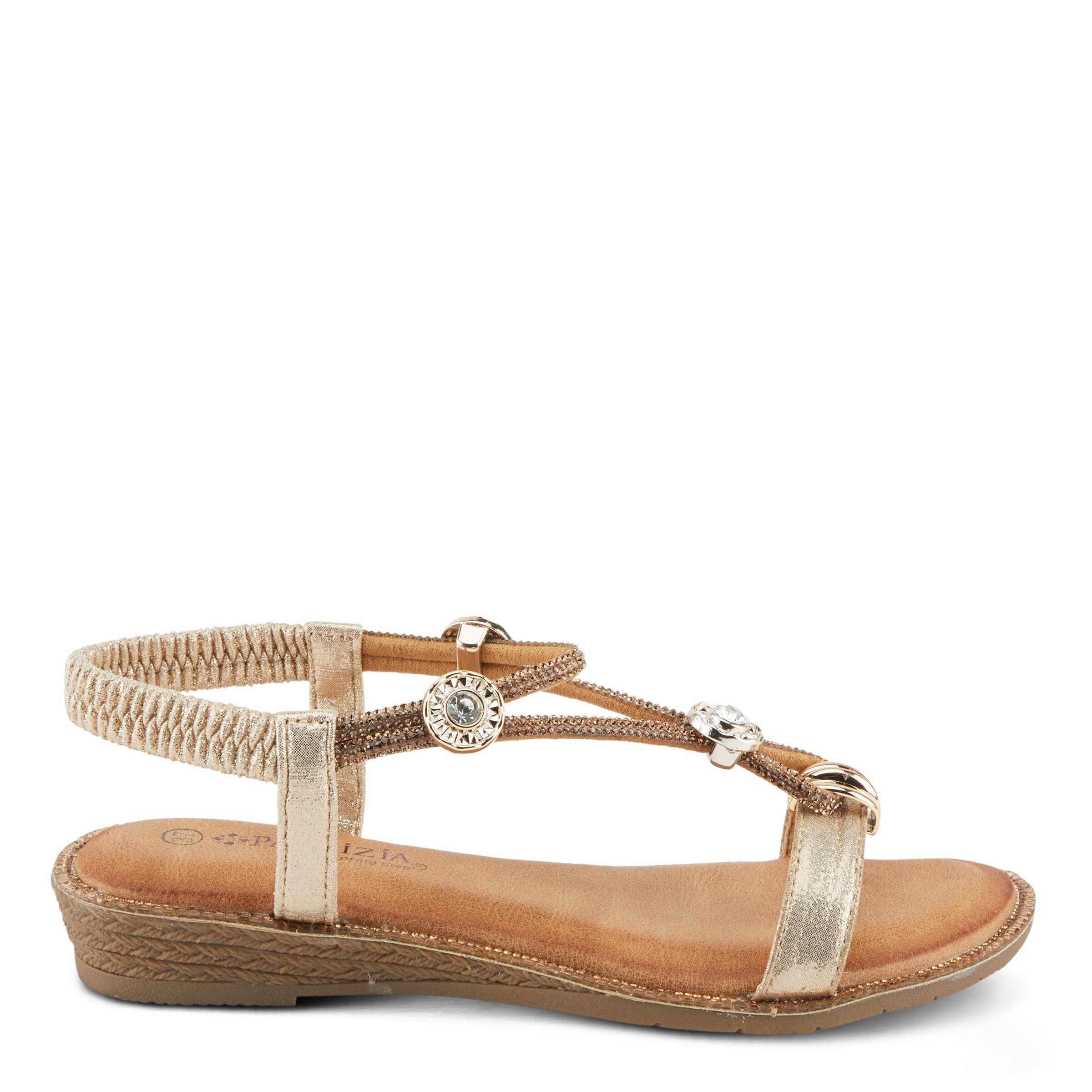 Charmer Flat Sandal, SOFT GOLD, alternate image number 4