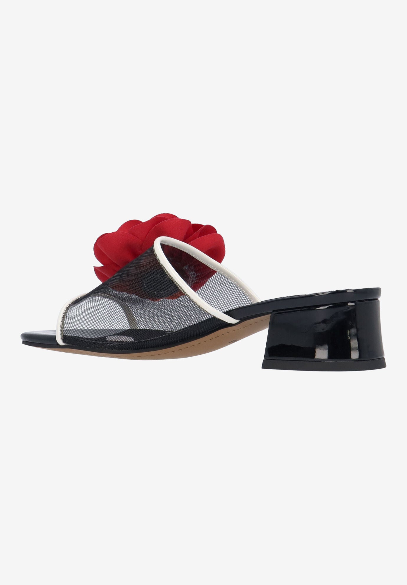 Myla Slip-On Sandal, BLACK WHITE RED, alternate image number 5