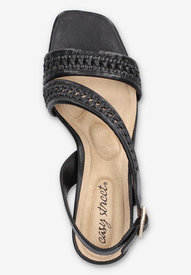 Rowan Square Toe Block Heel Sandal, BLACK, alternate image number 6