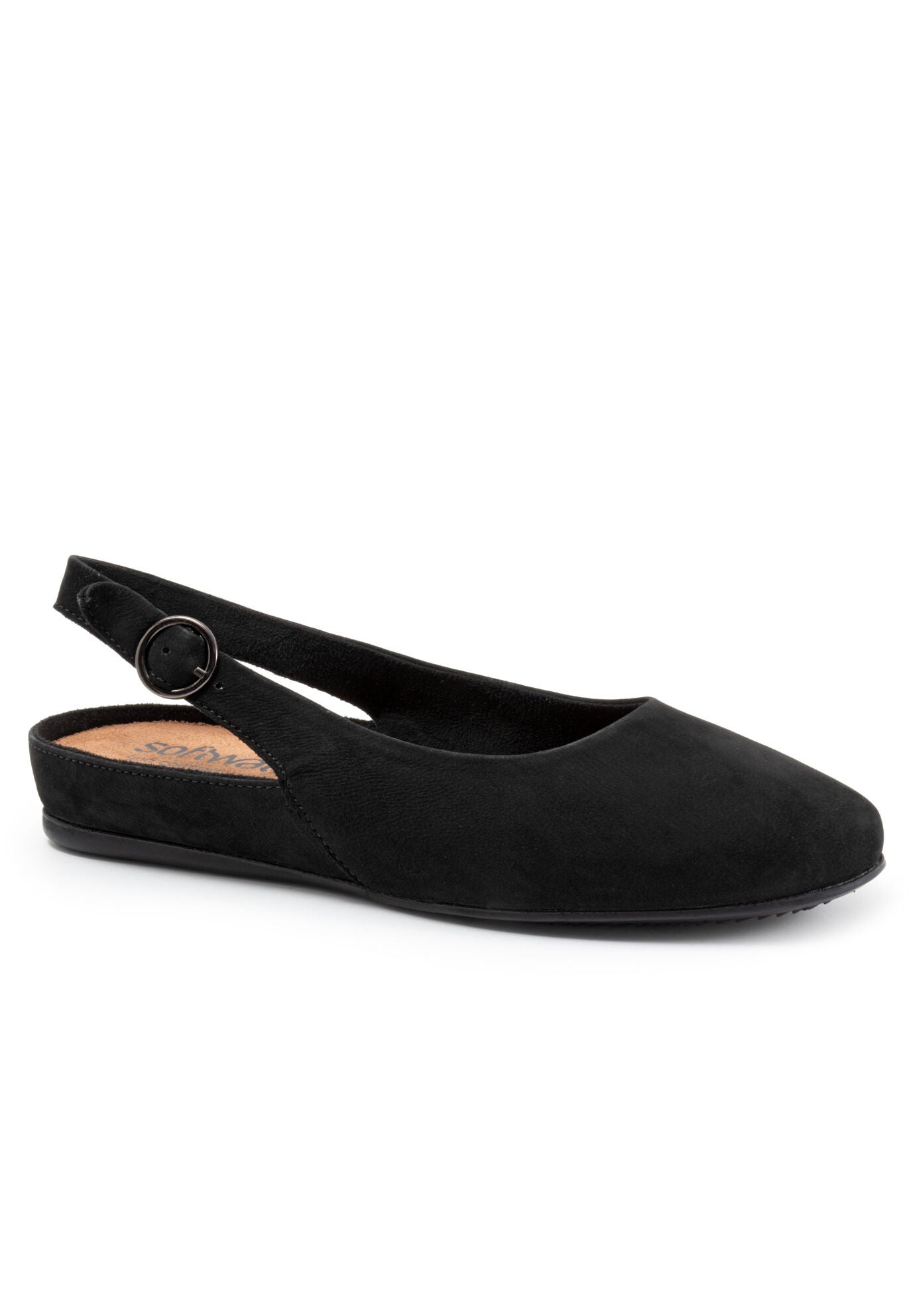 Sandy Adjustable Back Slip On Clog, BLACK NUBUCK, hi-res image number 0