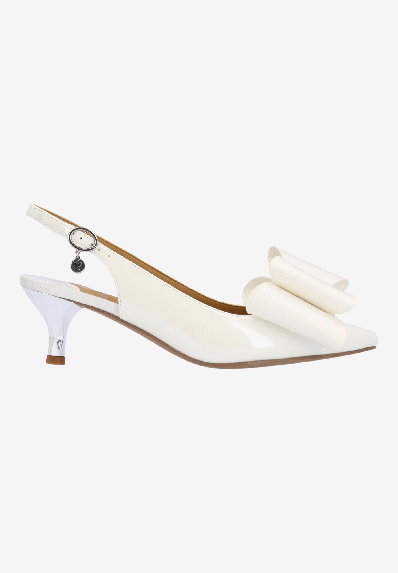 Delmare Sling Back Pump, WHITE, alternate image number 3