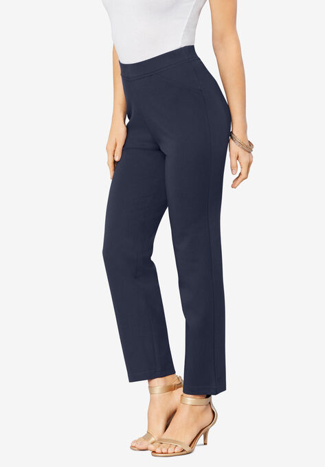 Straight-Leg Ultimate Ponte Pant, NAVY, hi-res image number null