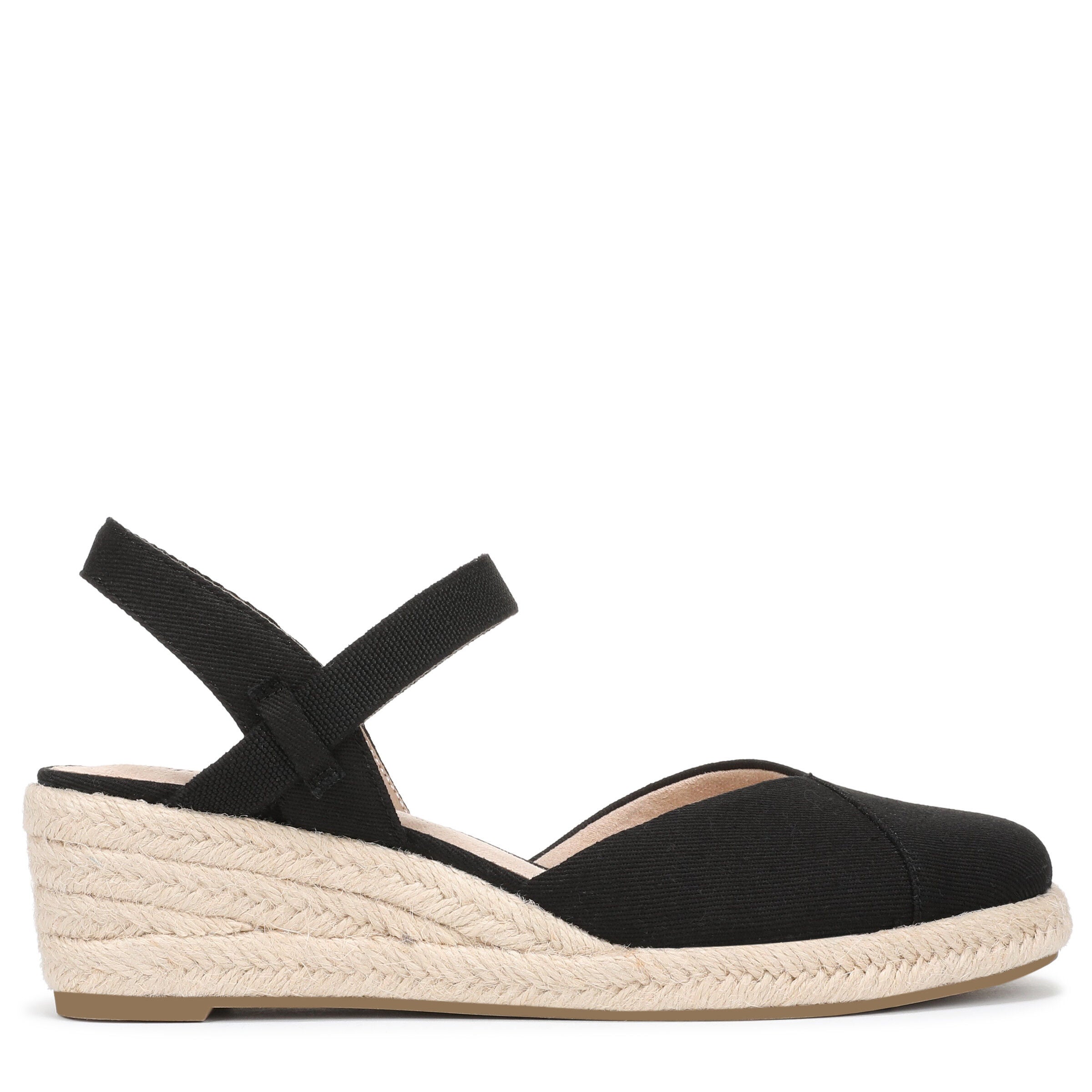 Pilar Wedge Sandal, BLACK, alternate image number 3