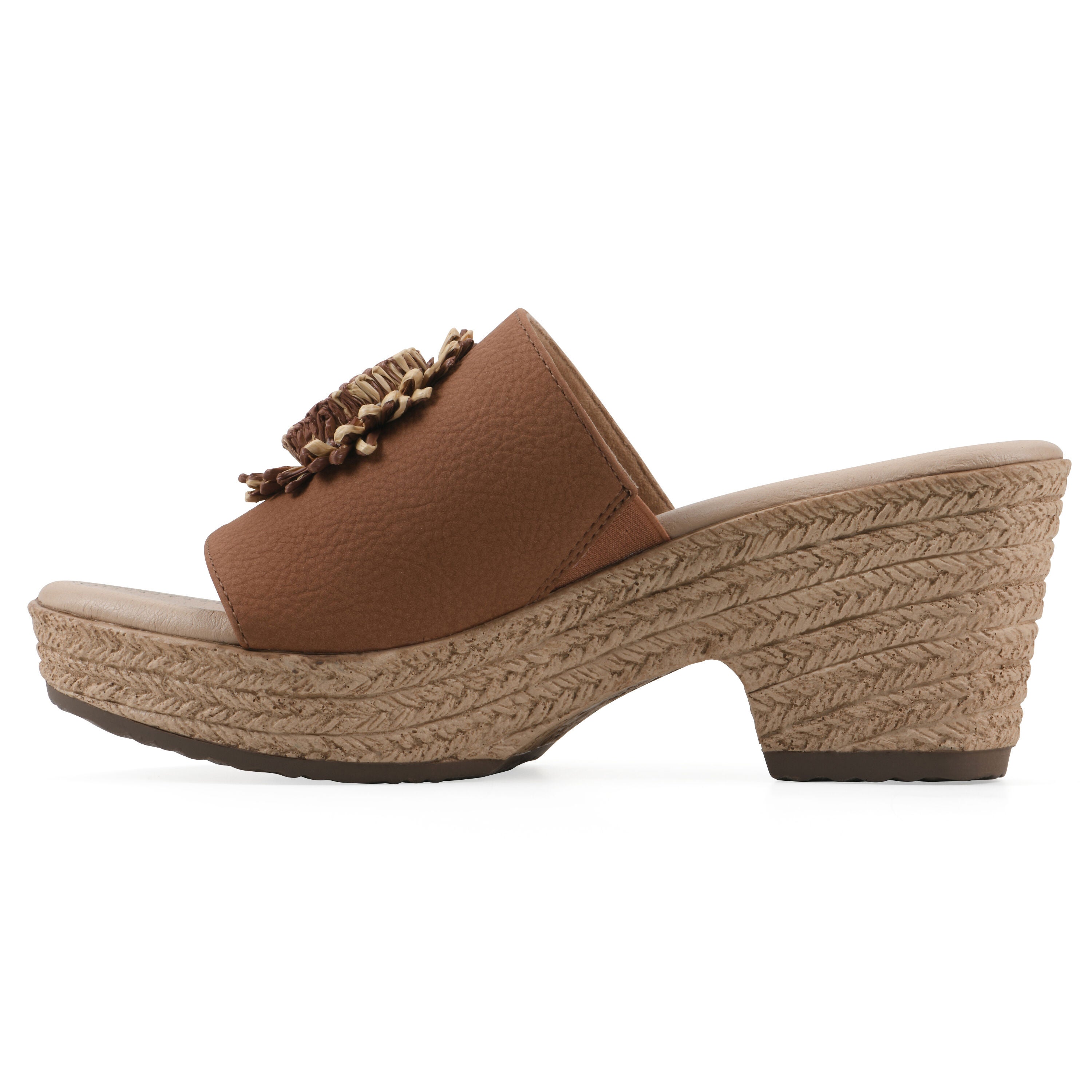 Birkley Wedge Sandal, COGNAC NUBUCK, alternate image number 3
