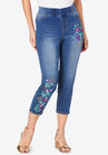 The No-Gap Capri Jean, MULTI FLORAL EMBELLISHMENT, hi-res image number null