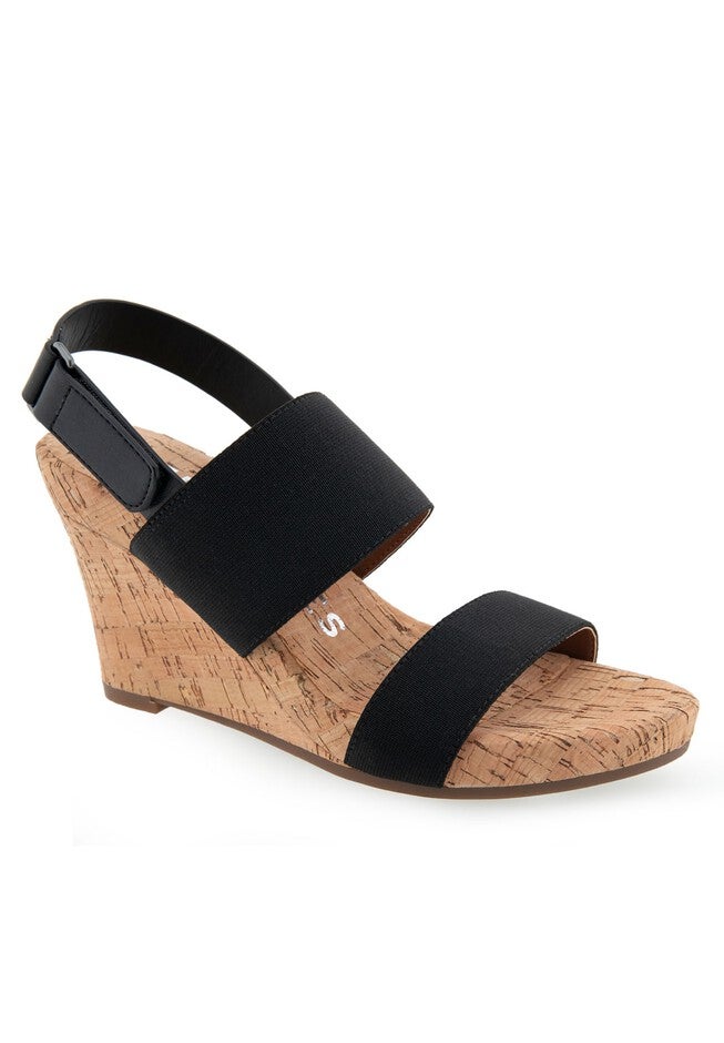 Phoenix Wedge, BLACK ELASTIC, hi-res image number 0