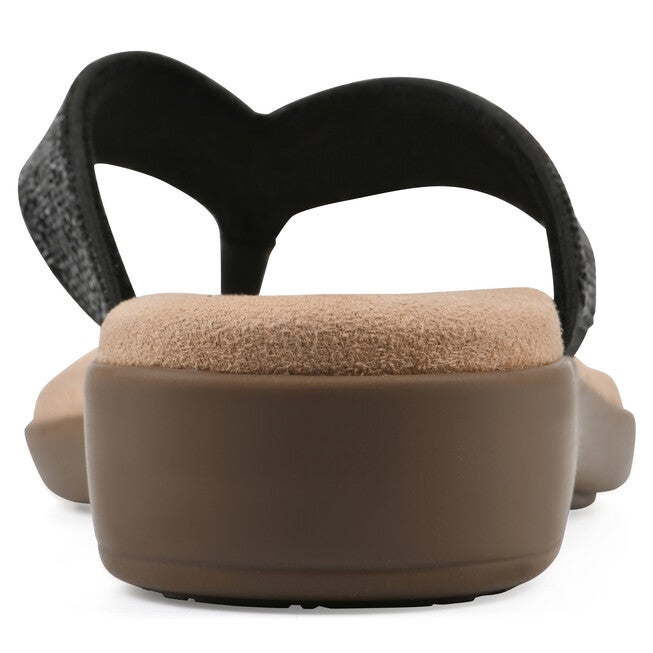 Becharm Thong Sandal, BLACK FABRIC, on-hover image number 1