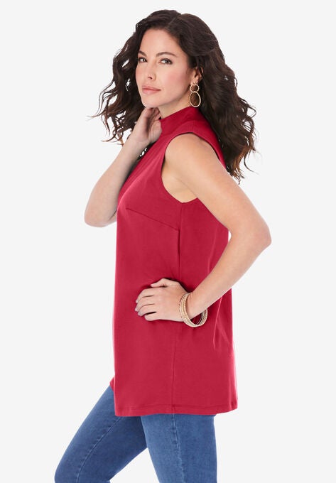 Ultimate Sleeveless Mock Tank, , alternate image number null