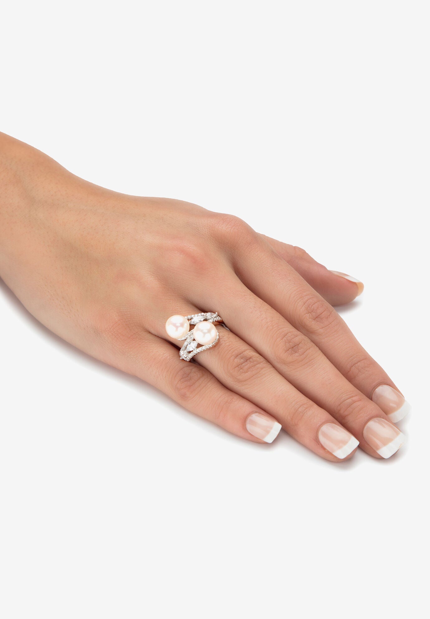 1.30 Cttw. .925 Sterling Silver Round Freshwater Cultured Pearl Ring (9Mm), , alternate image number 2