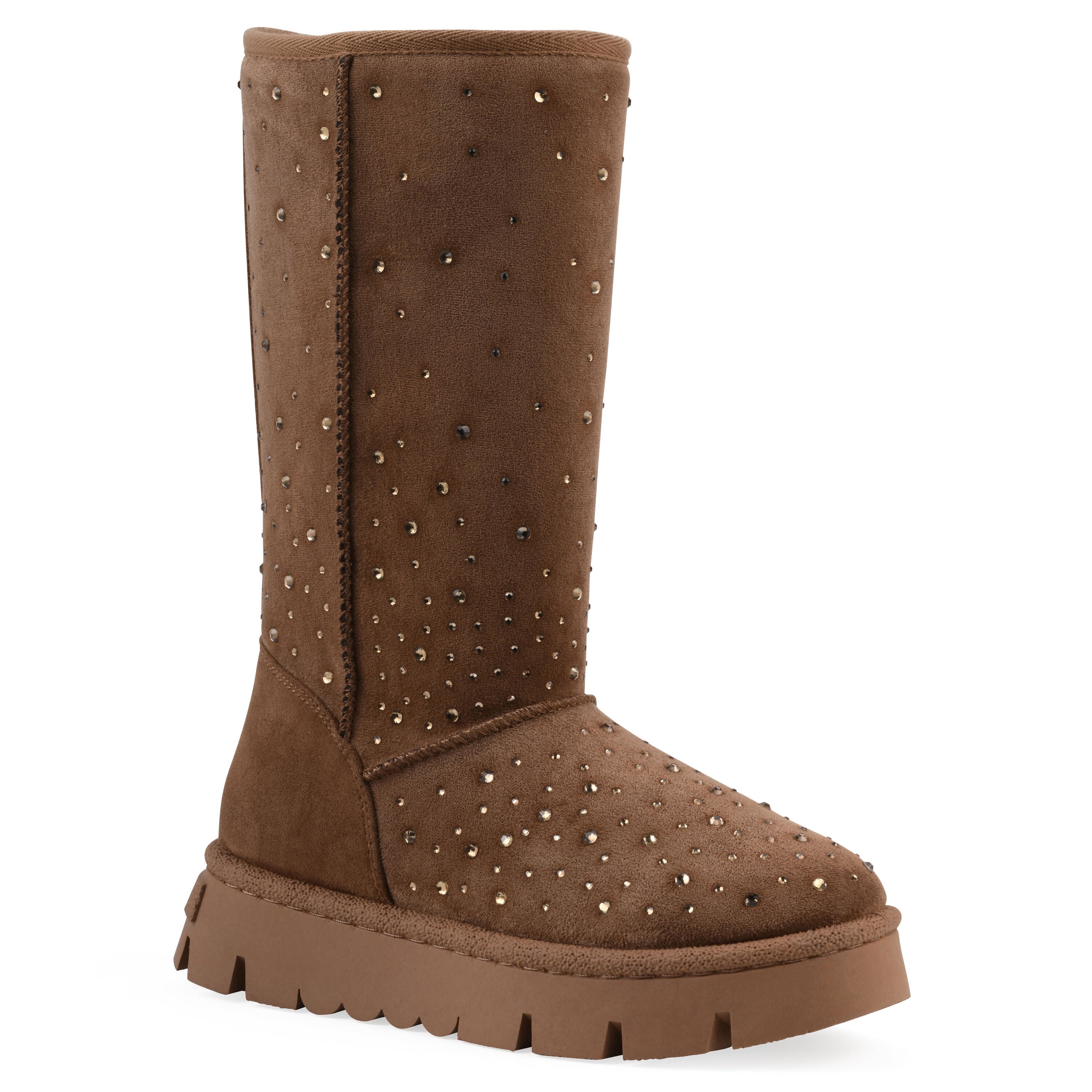 Tripp Faux Fur Tall Shaft Boot, CHESTNUT FAUX SUEDE, hi-res image number 0