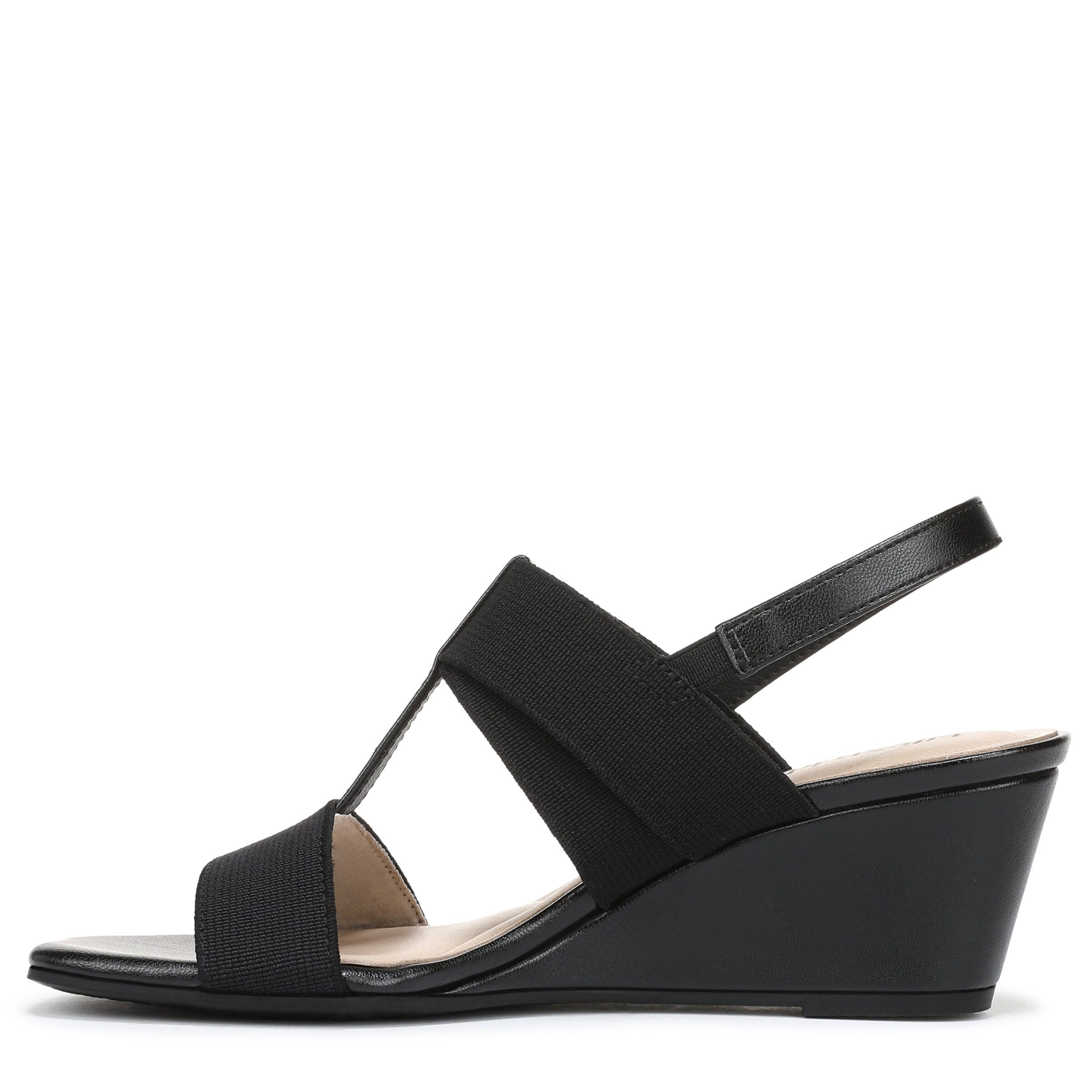 Sweet Slingback Wedge Sandal, BLACK, alternate image number 5