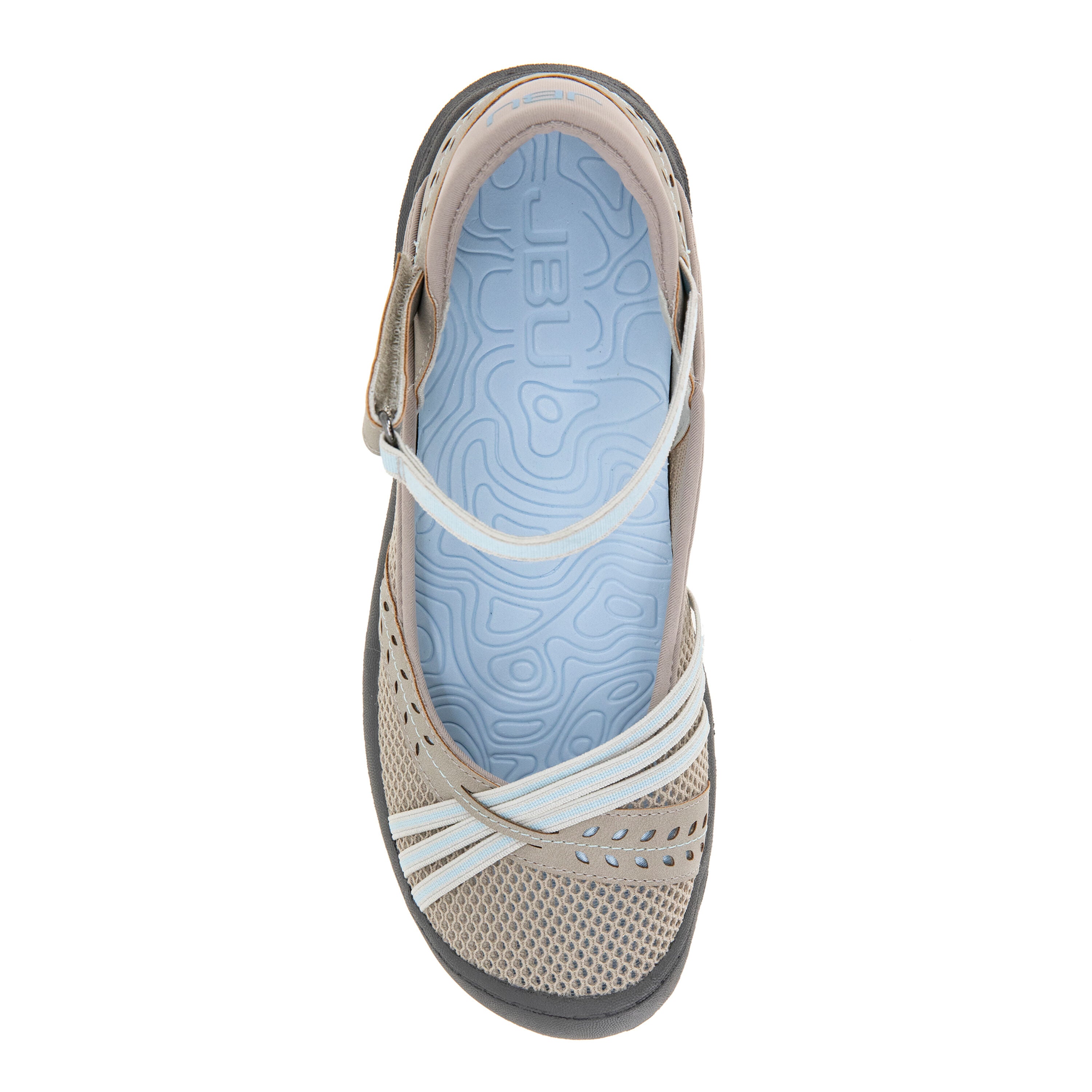 Maya Hook and Loop Mary Jane, LT GRY STONE BLUE, alternate image number 4