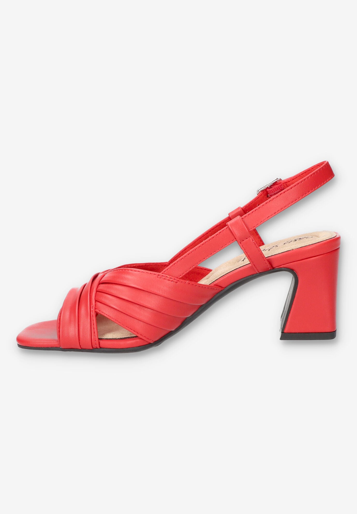 Lucie Square Toe Sandal, RED, alternate image number 4