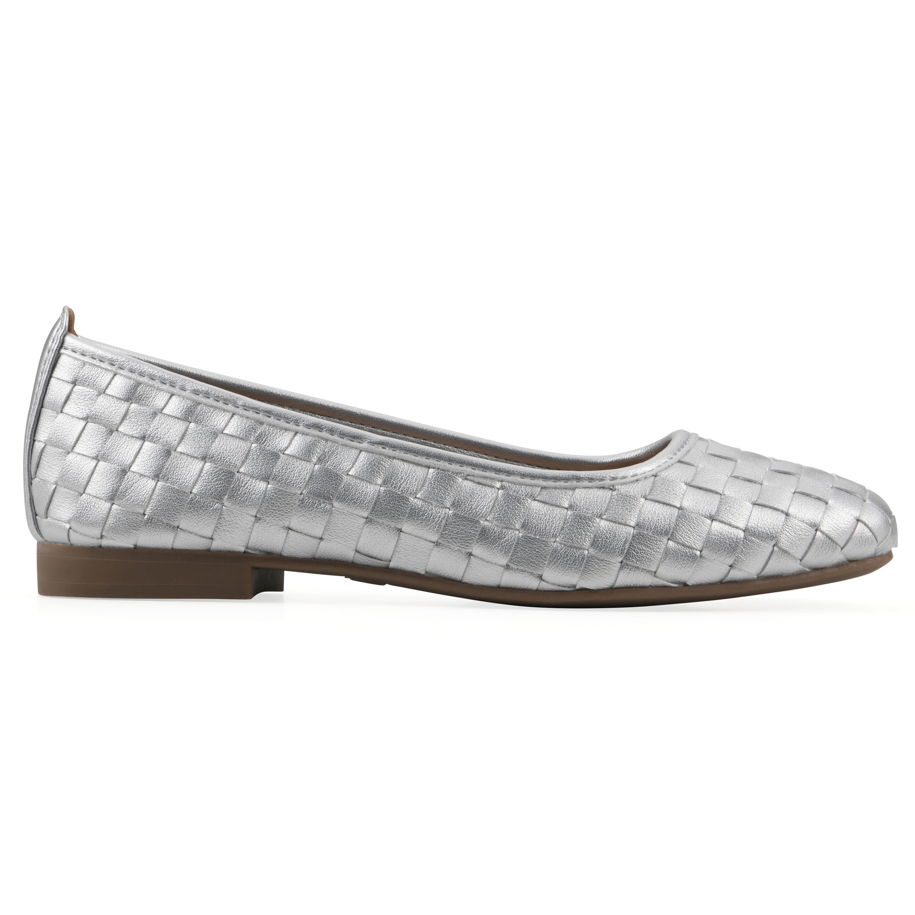 Boccie Ballet Flat, SILVER SMOOTH, alternate image number 2