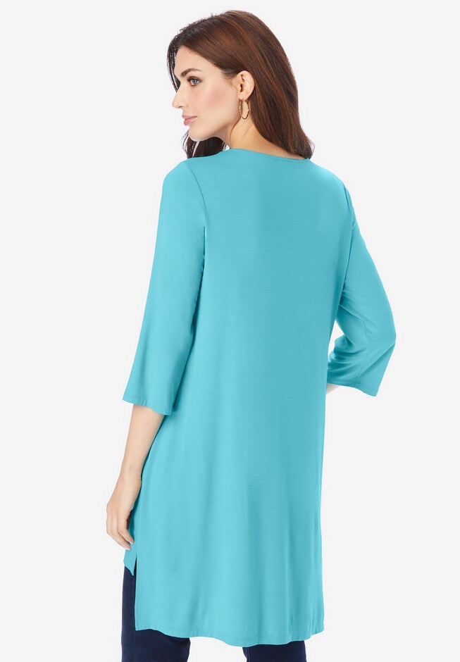 Strappy V-Neck Ultra Femme Tunic, , on-hover image number null