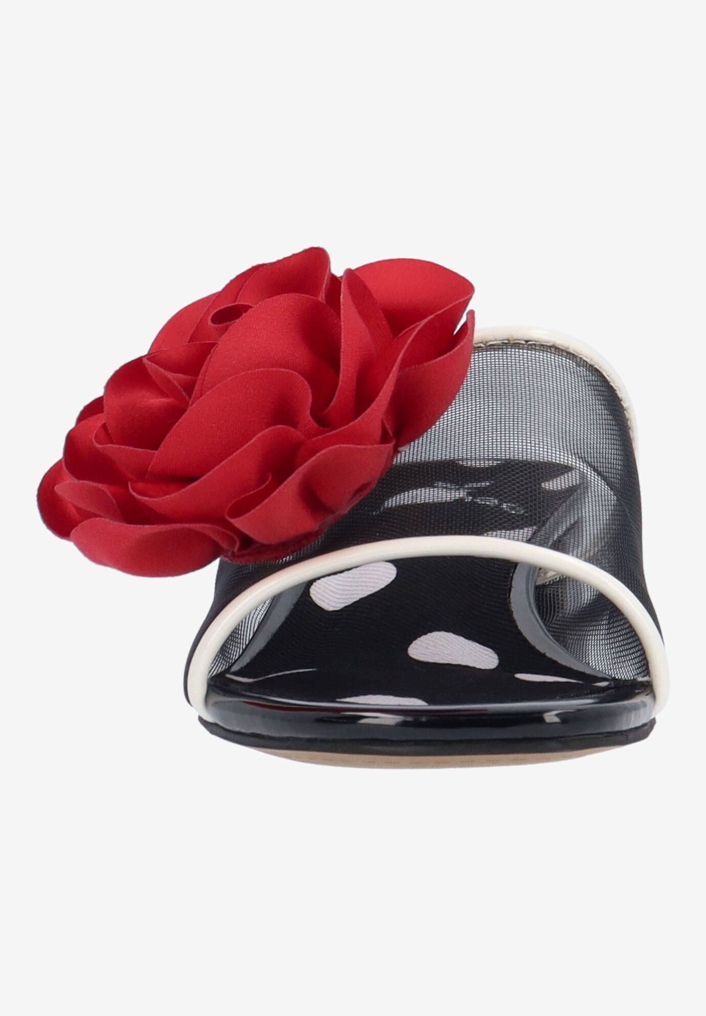 Myla Slip-On Sandal, BLACK WHITE RED, alternate image number 2