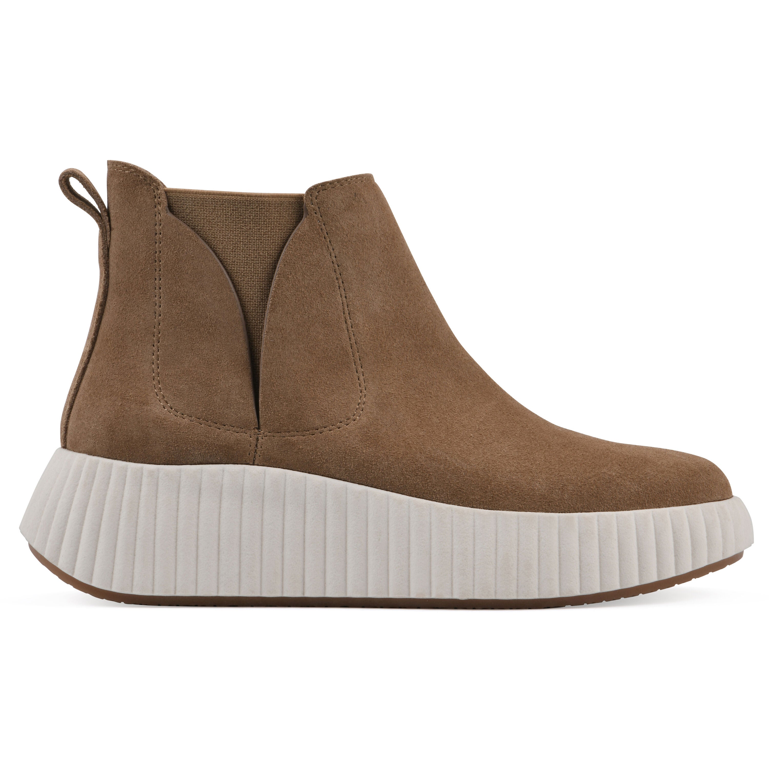 Dignify Platform Leather Sneaker Bootie, TAN SUEDE, alternate image number 2