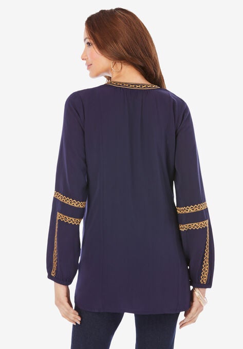Embroidered Boho Tunic, , on-hover image number null