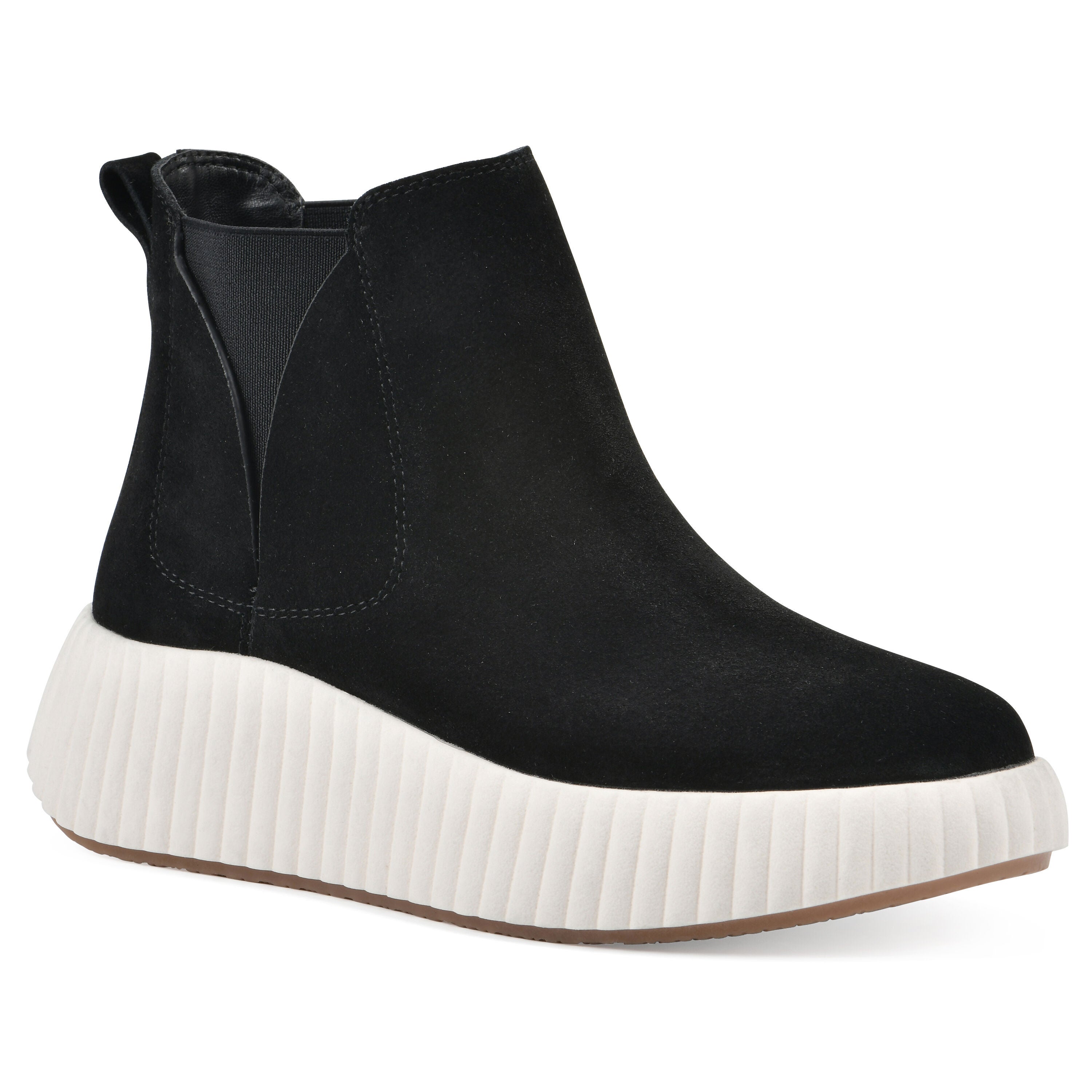 Dignify Platform Leather Sneaker Bootie, BLACK SUEDE, hi-res image number 0