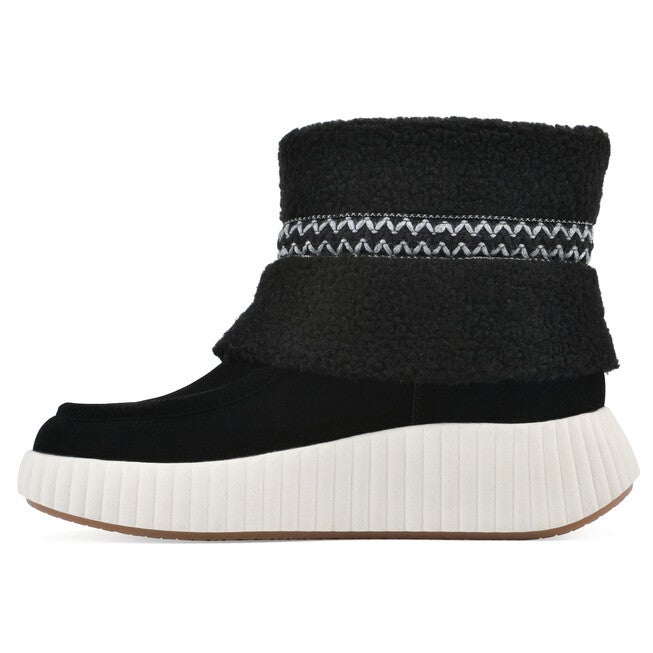 Digital Faux Fur Leather Bootie, BLACK SUEDE, alternate image number 3