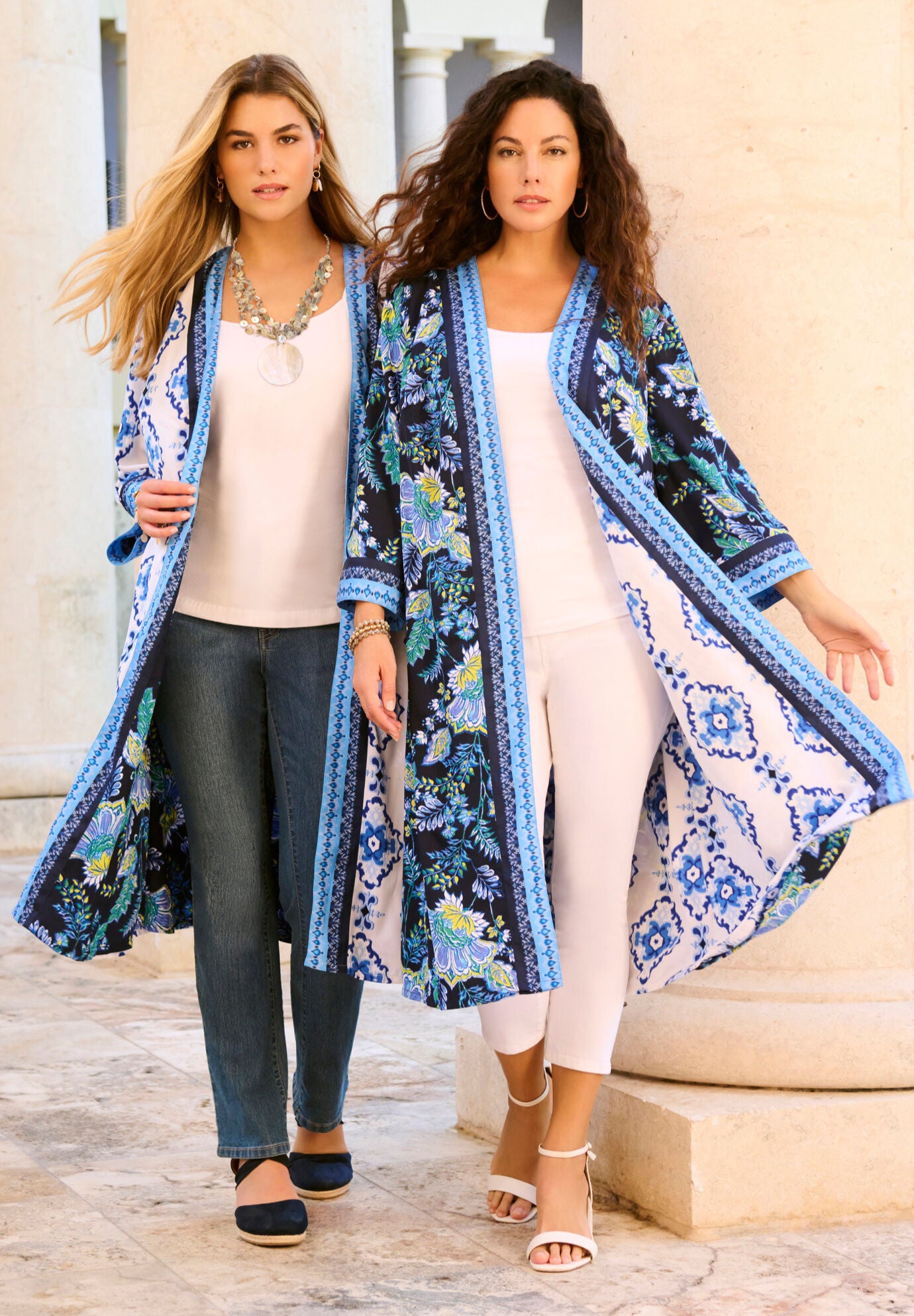 Reversible Printed Georgette Duster, , alternate image number 4