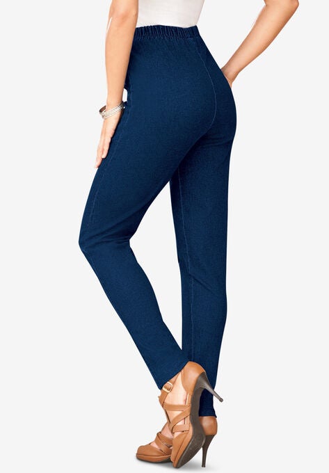 Skinny-Leg Pull-On Stretch Jean, INDIGO WASH, hi-res image number null