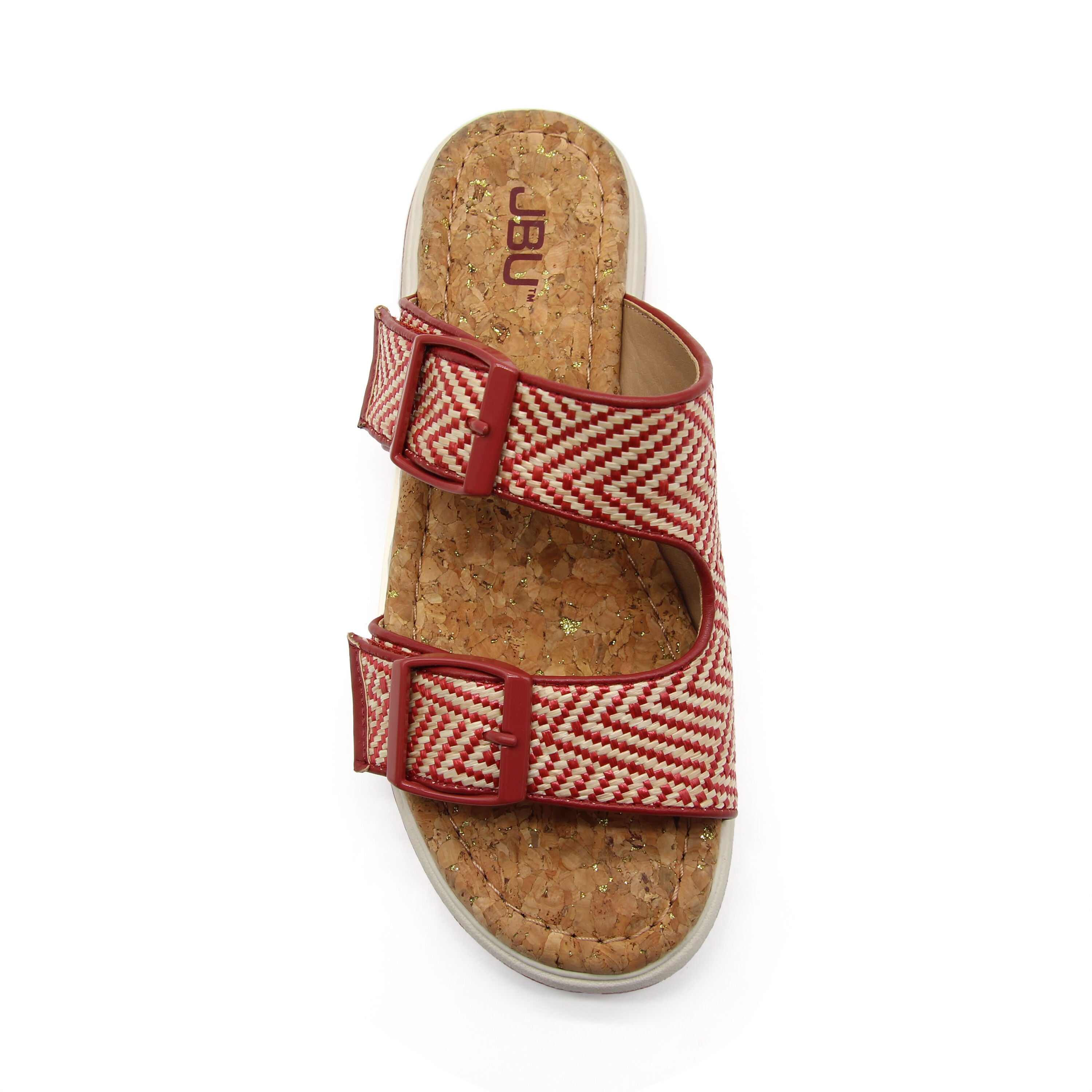 Kona Sandal, RED CREAM RAFFIA, alternate image number 4