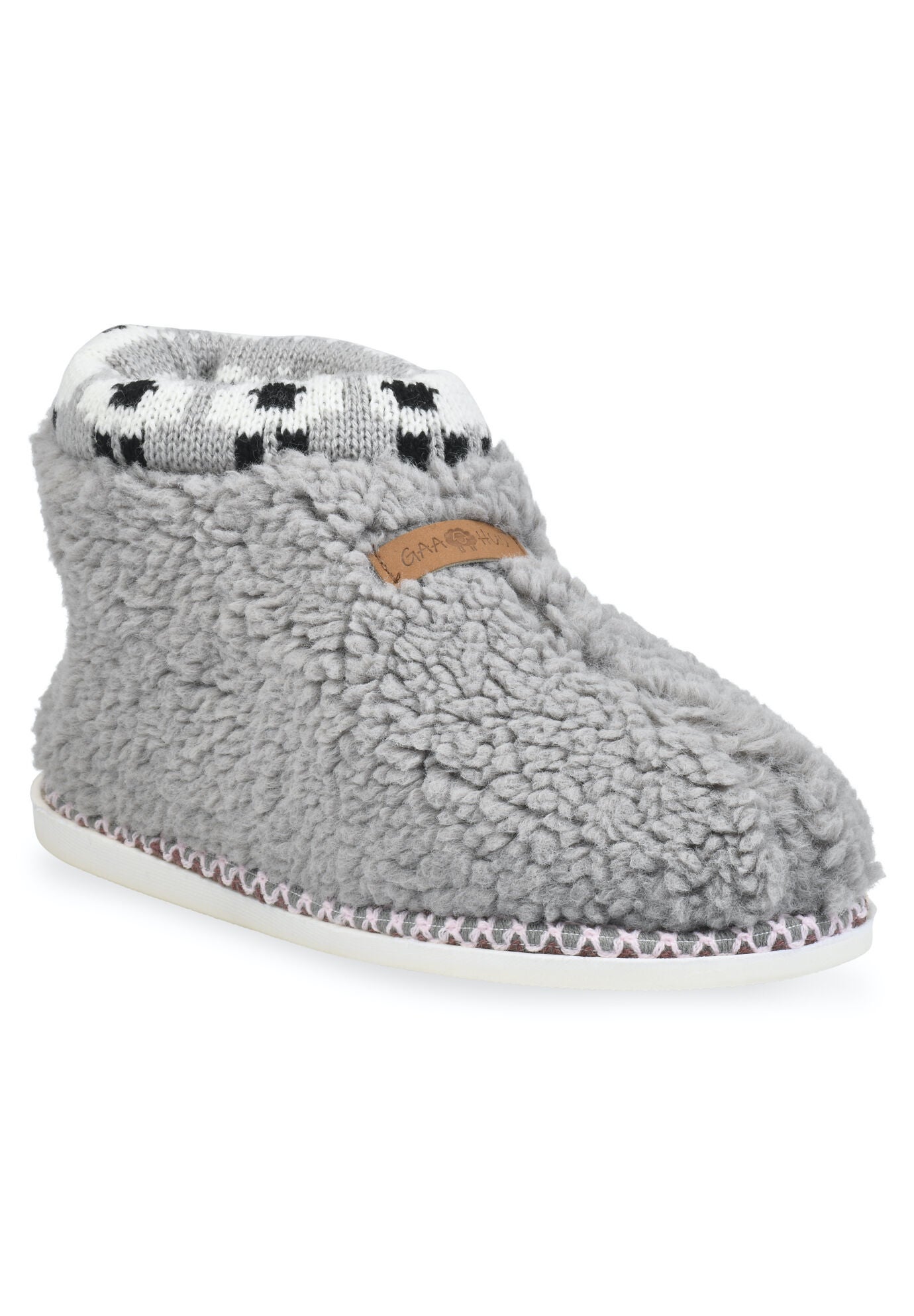 Berber Sheep Cuff Ankle Boot, GREY, hi-res image number 0