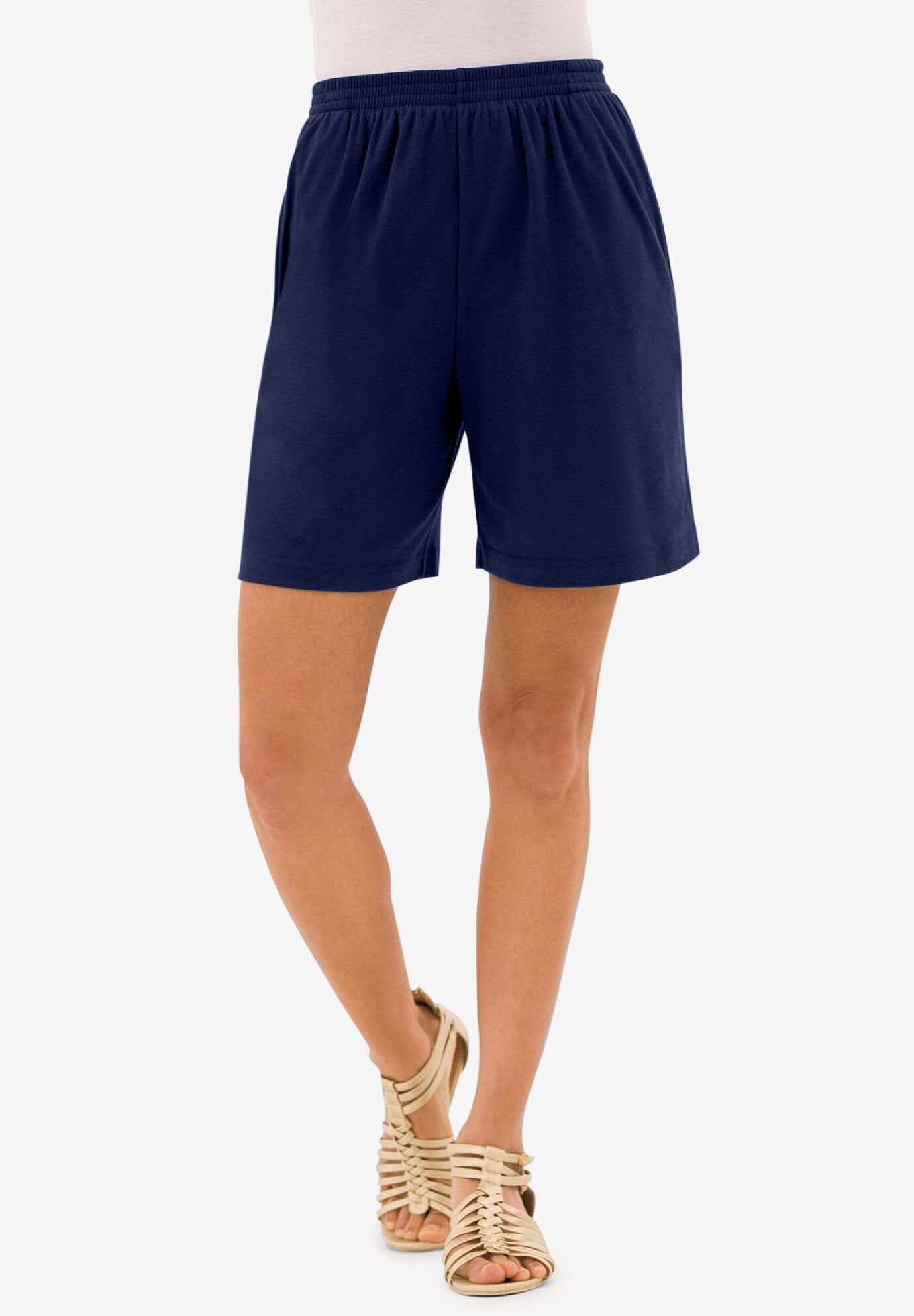 Plus Size Soft Knit Pull-On Short