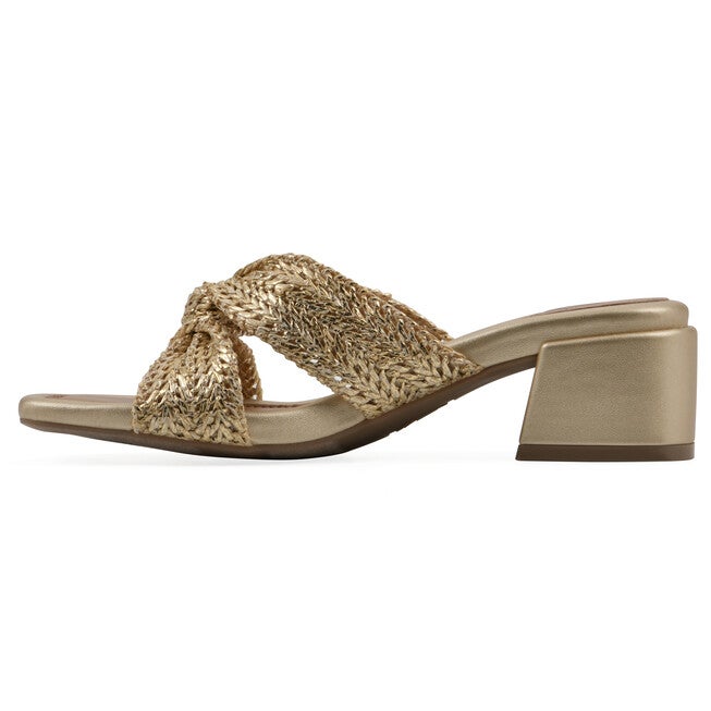 Mills Heeled Sandal, GOLD, alternate image number 3