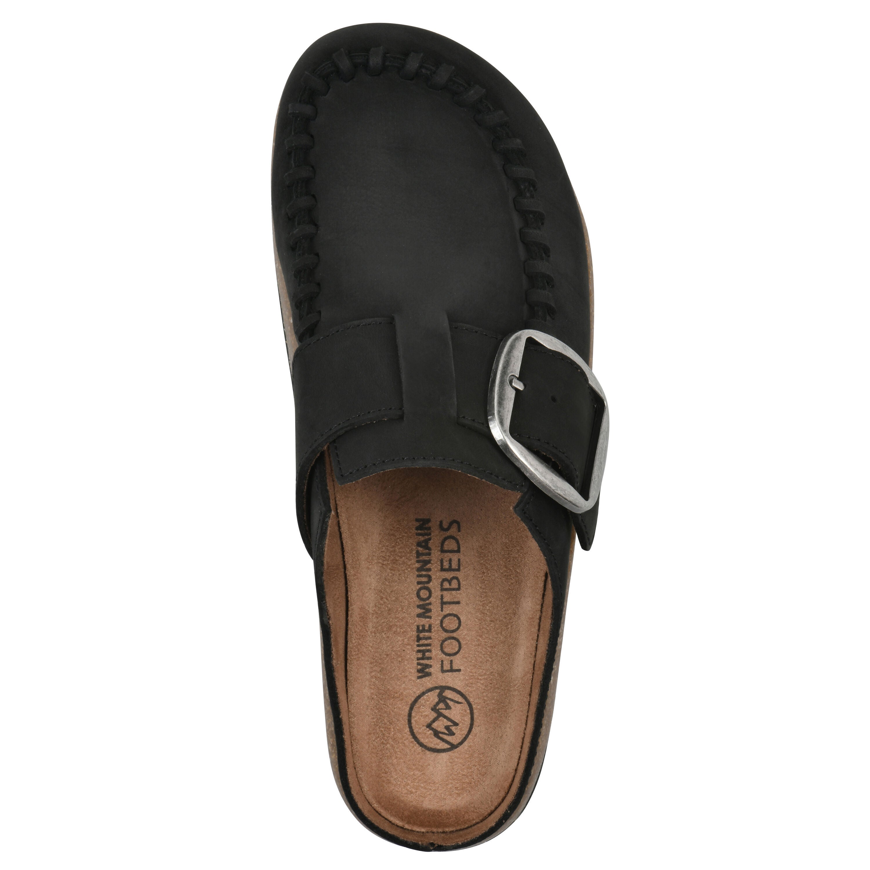Bayberry Footbeds Clog, BLACK NUBUCK, alternate image number 4
