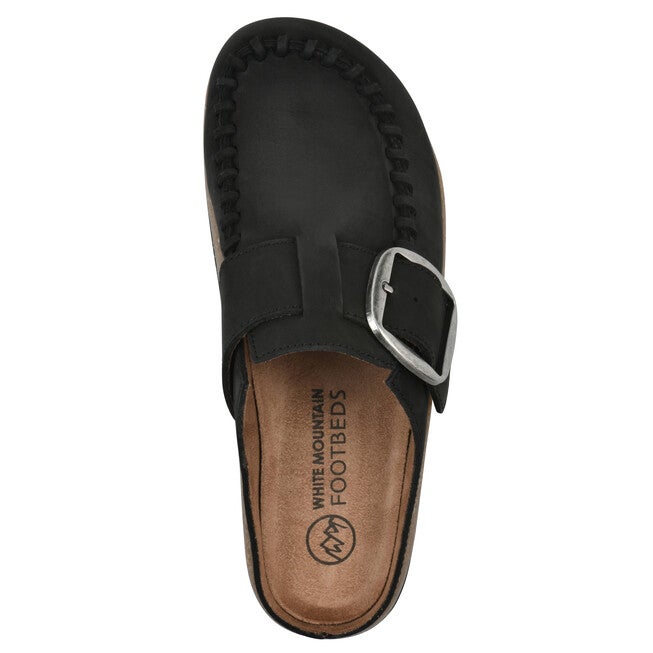 Bayberry Footbeds Clog, BLACK NUBUCK, alternate image number 4