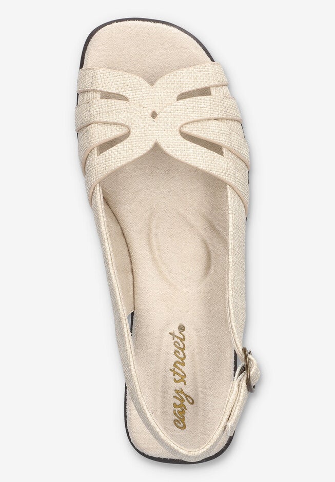 Jovita Slingback Sandal, NATURAL LINEN, alternate image number 6