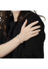 Rose Gold Over Sterling Silver Diamond Square Frame Miracleset Tennis Bracelet 8", , alternate image number null