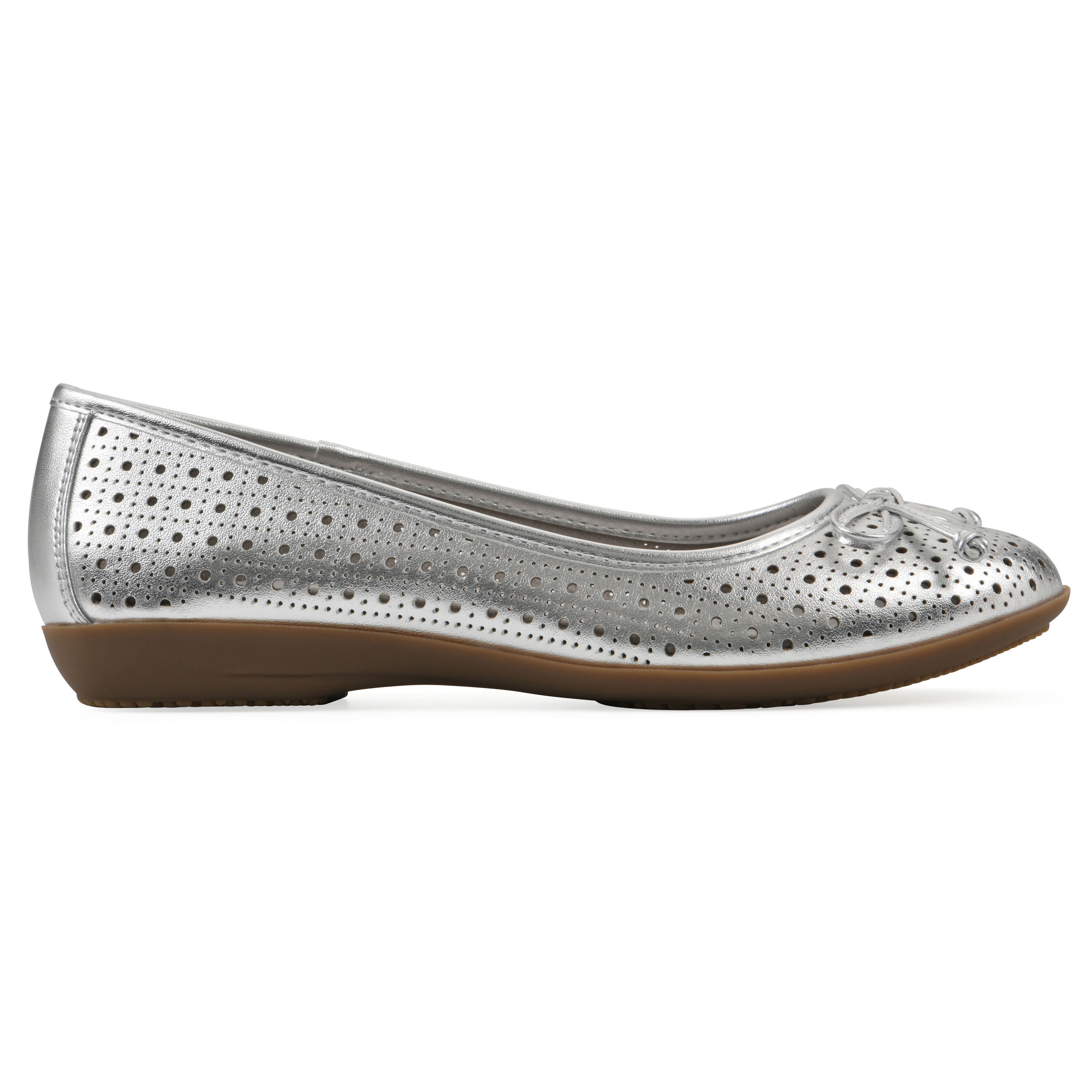 Cheryl Ballet Flat, SILVER SMOOTH, alternate image number 2