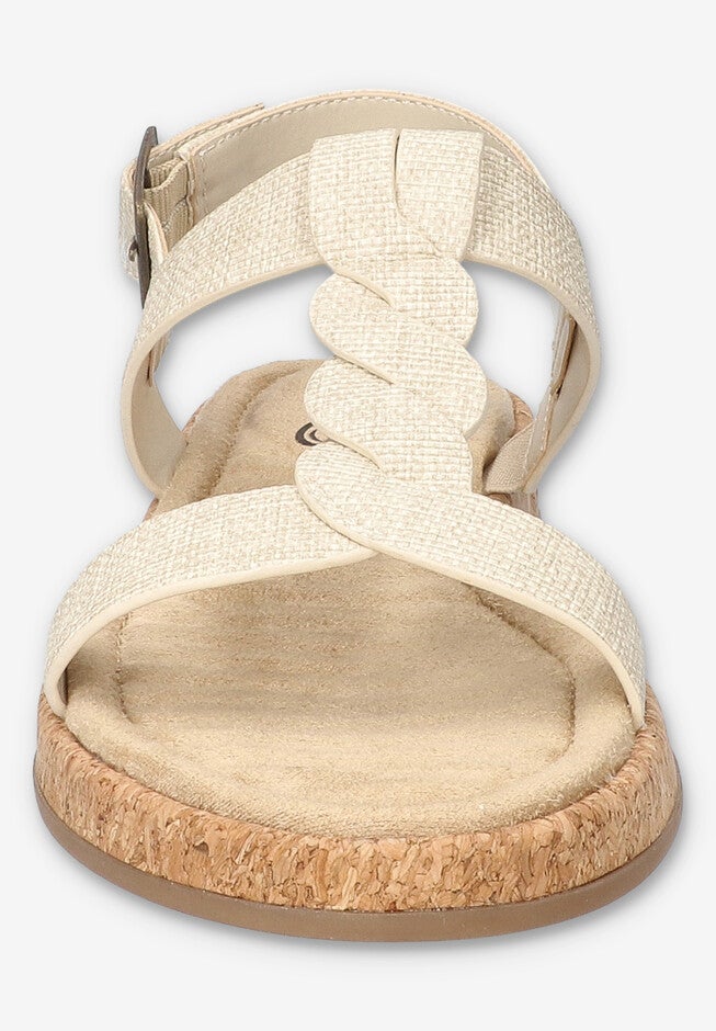 Tampa Comfort Platform Sandal, NATURAL LINEN, on-hover image number 1