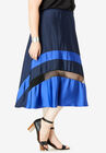 Colorblock Midi Skirt, , alternate image number null