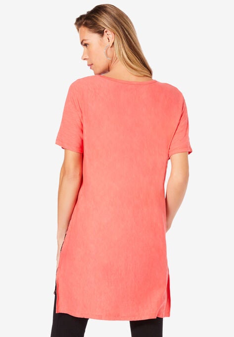 Printed Slub Tunic, , on-hover image number null