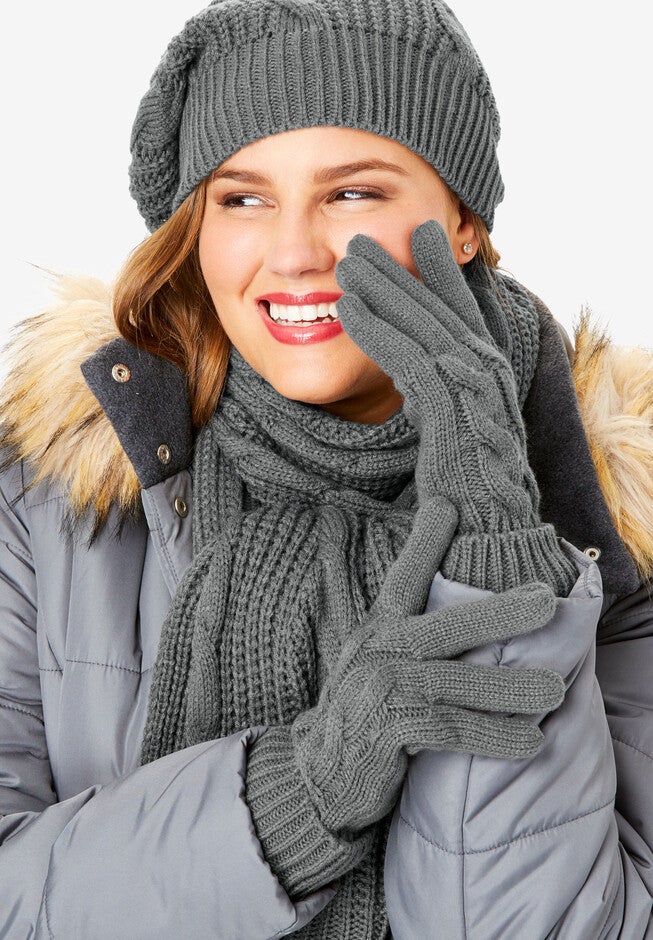 Cable Knit Beanie, , alternate image number null
