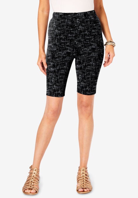 Essential Stretch Bike Short, BLACK GRAPHIC TEXTURE, hi-res image number null