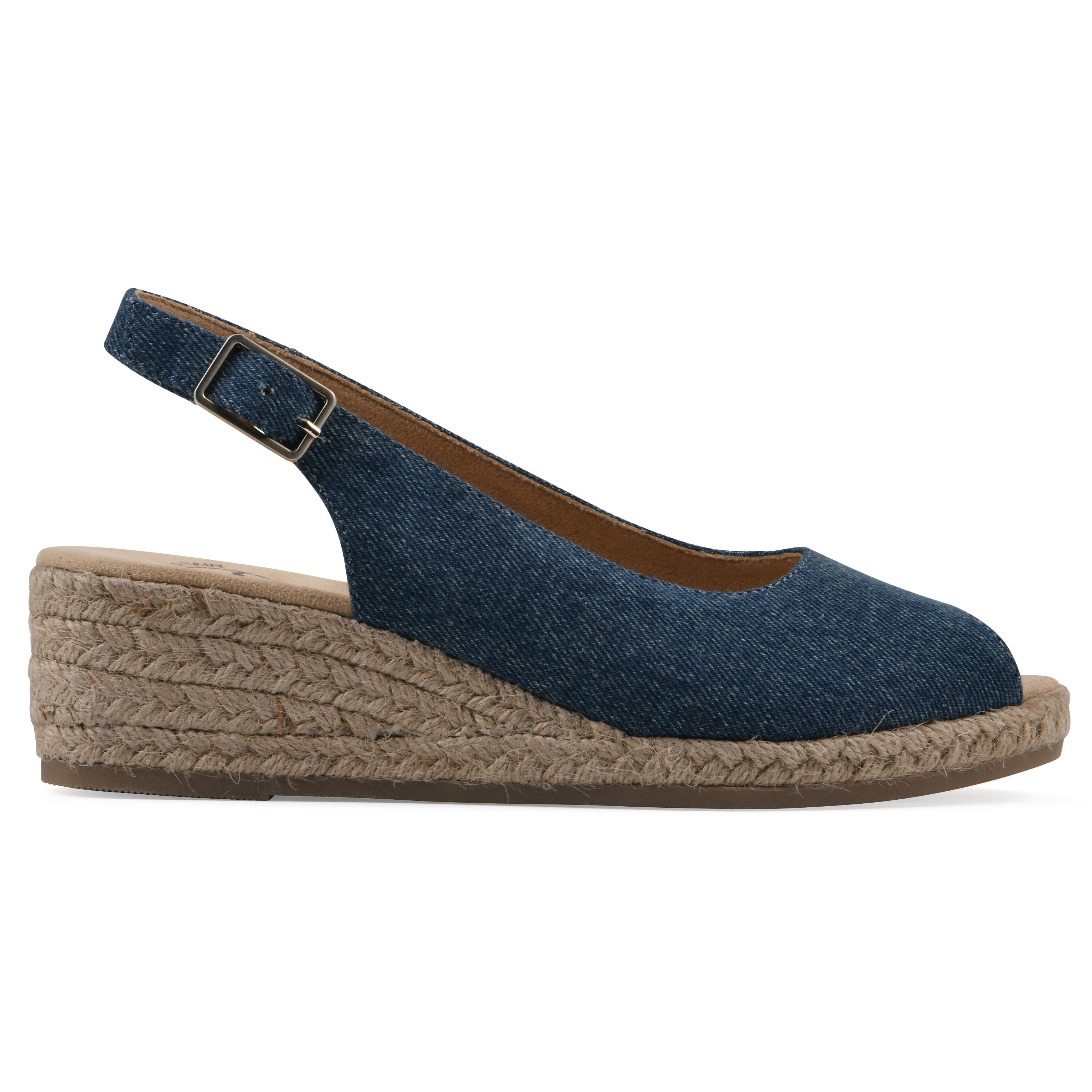 Maize Espadrille Wedge Sandal, DARK BLUE DENIM, alternate image number 2