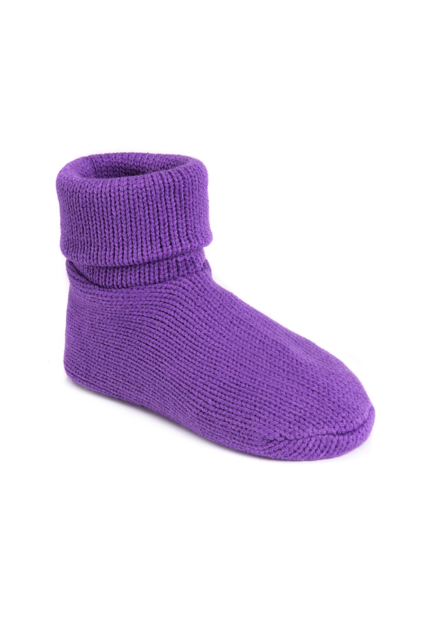 Cuff Bootie Slippers, LILAC, hi-res image number 0