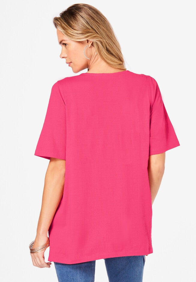 Crochet-Detailed Tee, , on-hover image number null