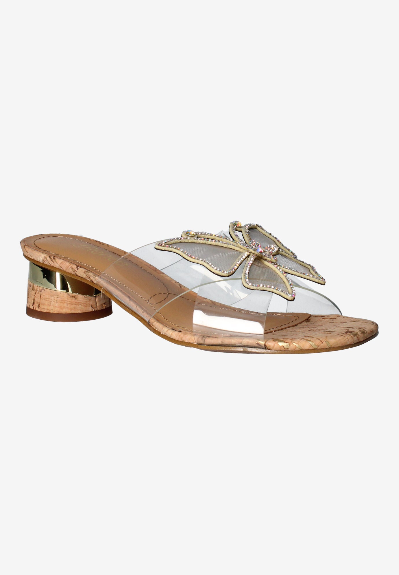 Sumitra Slip On Sandal, CLEAR NATURAL GOLD, hi-res image number 0