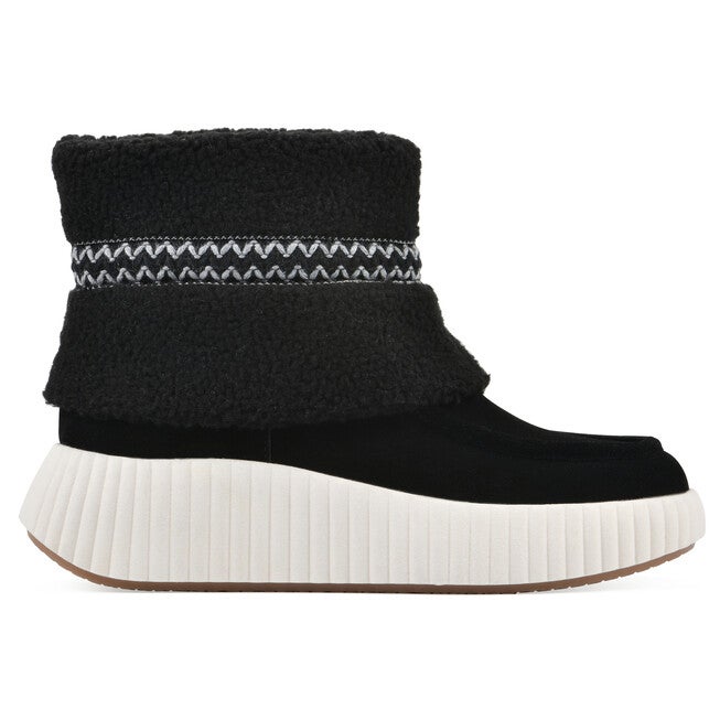 Digital Faux Fur Leather Bootie, BLACK SUEDE, alternate image number 2