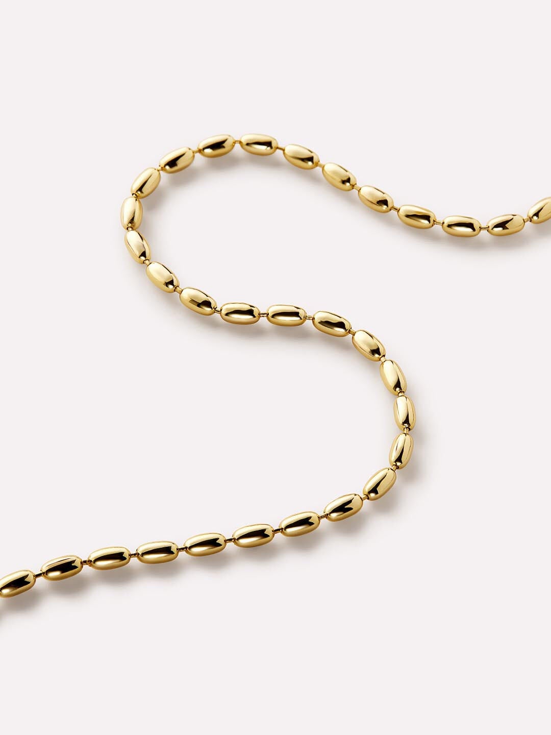 Capri Ball Chain Necklace, GOLD, alternate image number 5