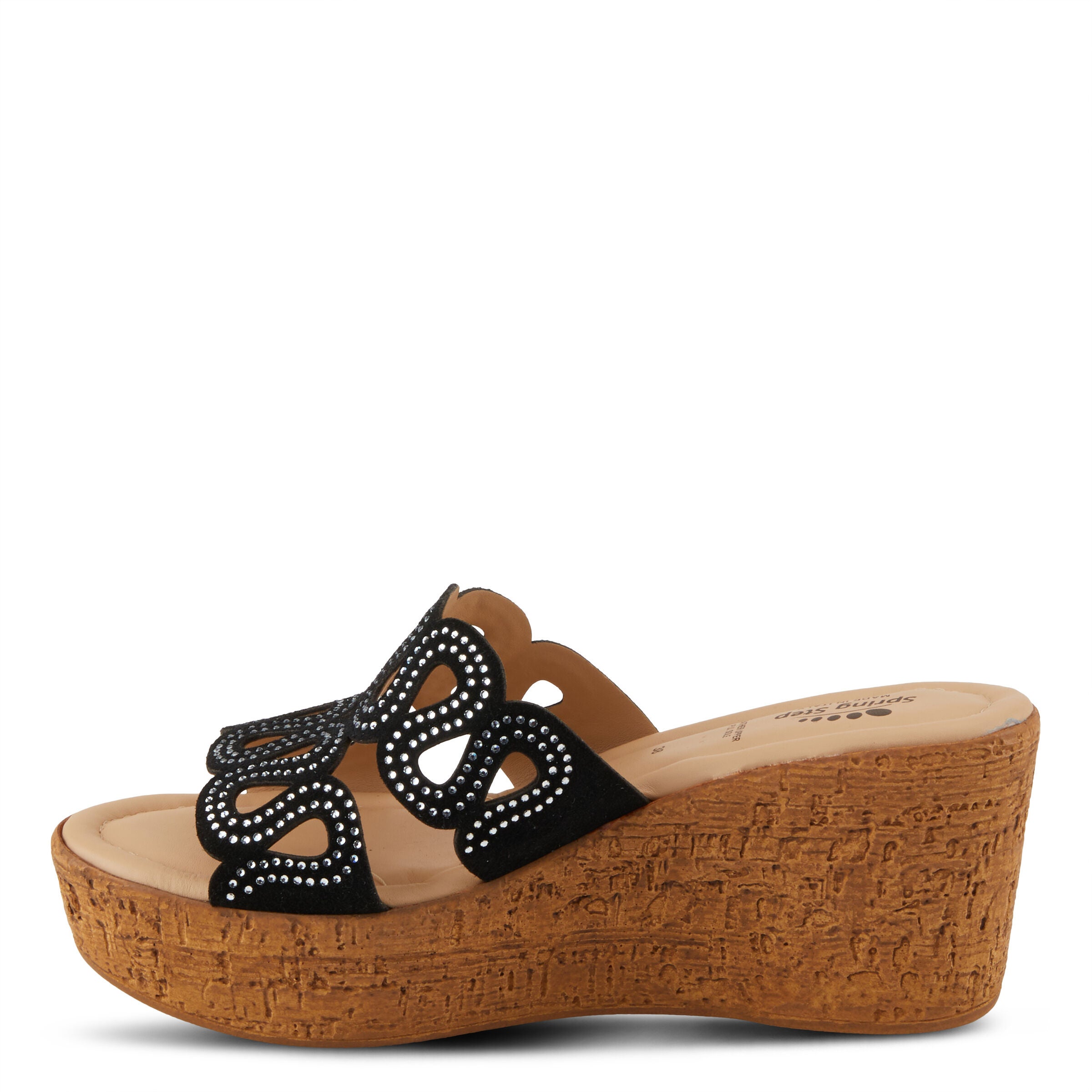 Mssteamy Slide Sandal, BLACK SUEDE, alternate image number 2