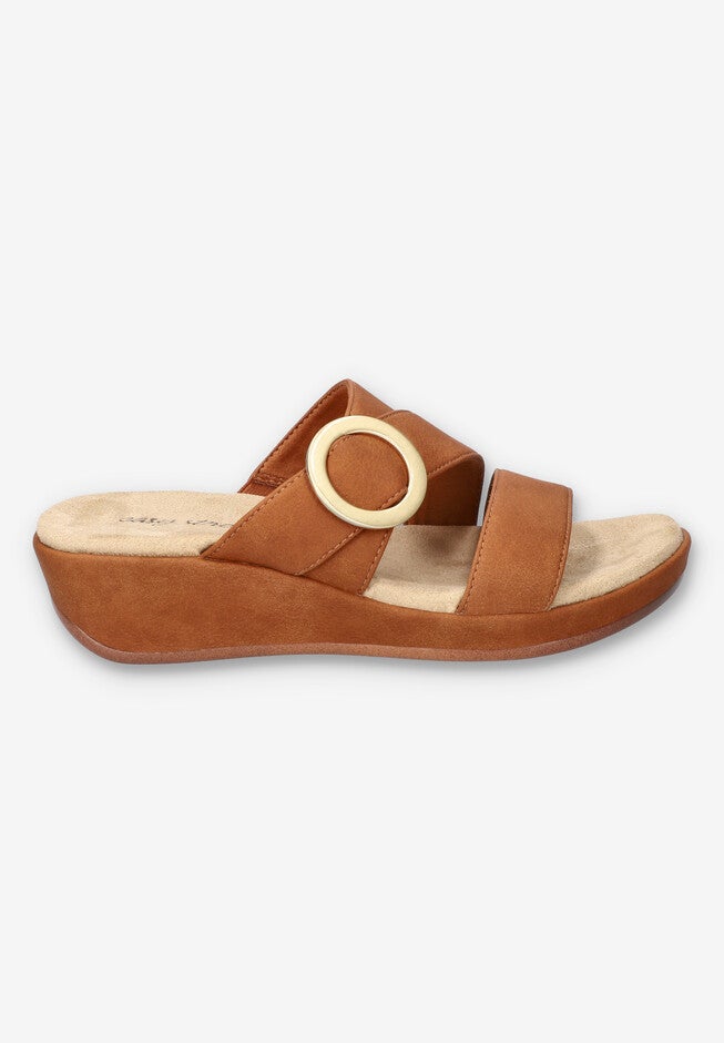 Mina Wedge Sandal, TAN, alternate image number 2