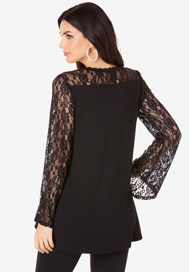 Bell-Sleeve Lace Blouse, , on-hover image number null
