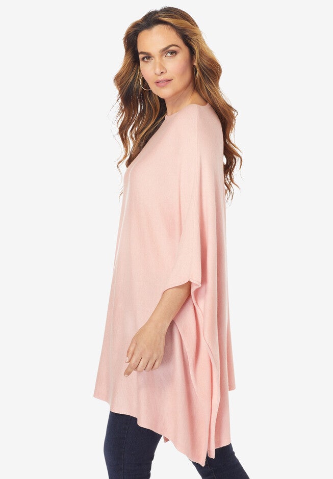 Fine Gauge Poncho Sweater, , alternate image number 2